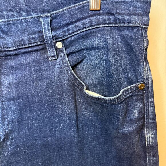 Flint and Tinder Jeans Mens 38x33 Blue Wash Slim Tapered Made in USA Denim - Picture 4 of 13